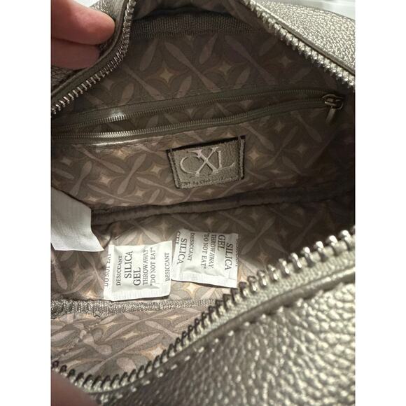 CXL by Christian Lacroix Eve Pebble Camera Bag Pewter Silver NWT w/ Mini Pouch - Picture 8 of 13